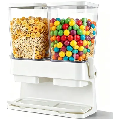 Müslidispenser 2er-Set, 3 l, luftdicht, transparent, für Cornflakes
