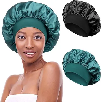 Produktbild von 10 Seidenhaube Damen Satin Haarhaube Nacht Schlafhaube Mit Elastischem Band Schlafhaube Haare Schützen Satinhaube Zum Schlafen Haarnetz Leichte Atmungsaktiv Bonnet Sleep Cap
