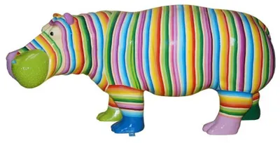 Zdjęcie produktu dla Design hipopotam figurka rzeźba figurka figurka rzeźba dekoracja dekoracja C720R