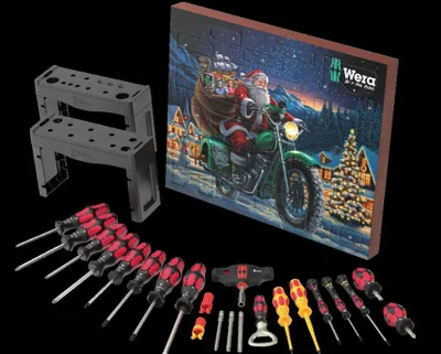 Produktbild von Wera Werkzeug Adventskalender 2025 – Schraubwerkstatt - 28 hochwertigen Werkzeugen Set, 15 Schraubendrehern, Männer und Herren Kalender ( Wert 200€ )