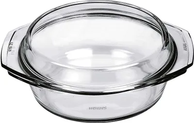 Produktbild von Simax Glasschüssel rund mit Deckel Backofenform Borosilikatglas 2.0l