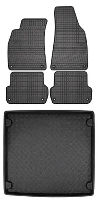 Obrázok produktu pre Gumové autokoberce SolidPRO + vaňa kufra pre: Audi A4 B6 2001-2004 kombi (Avant) 5 ks
