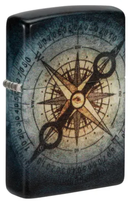 Immagine prodotto di Zippo Compass Ghost accendino Glow-in-the-Dark verde White Matte design 540° antivento