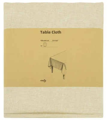 Imagen del producto de vidaXL Mantel, 5 unidades, rectangular, color crema, 140 x 260 cm