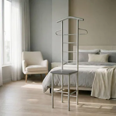 Produktbild von Herrendiener Stummer Diener Kleiderständer JIVO, in grau anthrazit,121 cm, Garderobe mit Hosenbügel