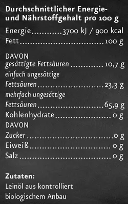 Produktbild von Öl - Lein nativ 500ml