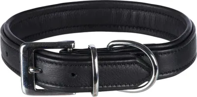 Image de Trixie Active Comfort collier 36-43 cm/30 mm noir cuir véritable cousu