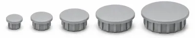 Produktbild von LogistSystem Abdeckstopfen für Bohrung Ø 10 mm - Grau RAL 7040 | 10 Stück | PE Blindstopfen Abdeckkappen | Kopf Ø 13 mm | ZDO.10