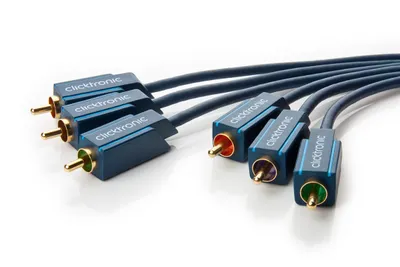 Immagine prodotto di clicktronic cavo component YUV 10m blu scuro (1 scatola pieghevole)