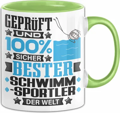 Produktbild von Schwimmsportler Geschenk Lustiger Spruch für Schwimmsportler Geschenkidee Bester Schwimmsportler Der Welt (Grün)