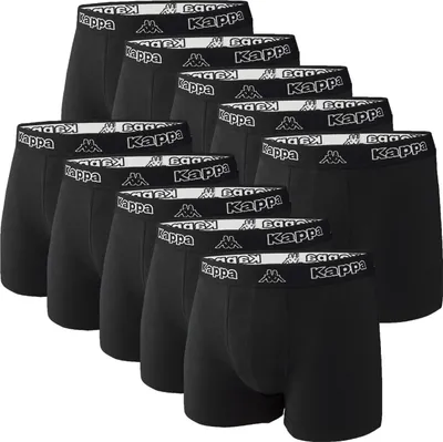 Produktbild von 2er Pack Kappa Boxershorts Schwarz Unterwäsche Herren Boxer Short S-M-L-XL-XXL, Größe:XXL