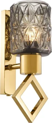 Image de Casa Padrino Applique murale or 14 x 16 x H. 33,5 cm - Lampe murale de luxe avec abat-jour en verre