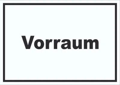 Produktbild von Vorraum Schild mit Text Diele Vorzimmer waagerecht A3 Rückseite selbstklebend