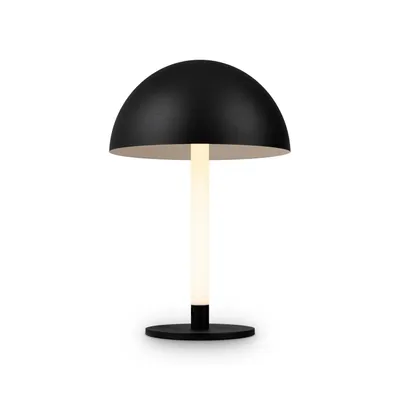 Produktbild von Tischleuchte Metall Aluminium LED D: 30 cm rund 45 cm hoch Schwarz warmweiß 3000 K 750 lm Modern Tischlampe