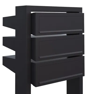 Produktbild von Briefkastenanlage Stairs for Three in Schwarz
