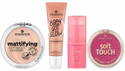 Produktbild von Essence - Strahlendes Wangen- & Teint-Set – Rouge + Wangenstift + Highlighter + Puder