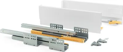 Image de Kit de tiroir Concept hauteur 105 mm et profondeur 400 mm finition blanc
