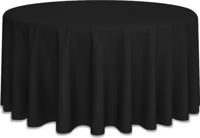 Produktbild von Tischdecke Rund 280 cm Schwarz Unifarben Polyester