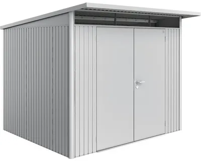 Produktbild von Biohort AvantGarde, Metallschuppen, Doppel, Schuppendach, Metallic-silber, Stahl, Metallic-silber