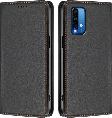 Produktbild von Handyhülle für Xiaomi Poco M3/Redmi 9T, Kunstleder Klapphülle Stoßfeste Magnetische Hülle mit Ständer Schwarz