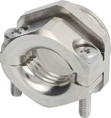Produktbild von Metrische-Zugentlastung M20x1,5 ZH-M20 Sechskant Messing (CuZn) vernickelt Gewindelänge 6,5mm - 1 Stück
