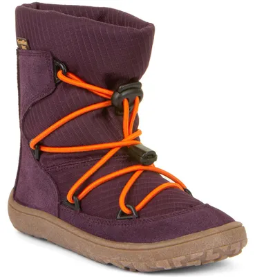 Produktbild von Froddo FroddoTex Barefoot Track Wool Mädchen Wasserdichte Barfußstiefel Weinrot (Purple), G3160251-4 - Gr. 34