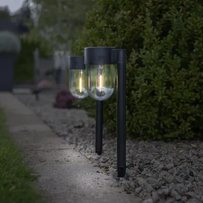 Zdjęcie produktu dla Zestaw 2 lamp ogrodowych Led solarnych CUPOLA