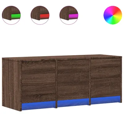 Obrázok produktu pre vidaXL TV skrinka LED hnedý dubový vzhľad 97x34x40 cm materiál na báze dreva