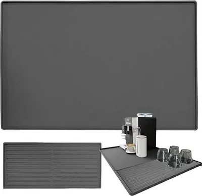 Zdjęcie produktu dla Podkładka zabezpieczająca do ekspresu do kawy – szybkoschnąca, 1 sztuka – szara – 60 x 40,5 cm