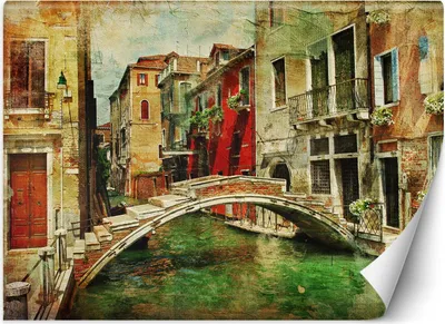 Produktbild von Vlies fototapete Stadt Venedig 350x245 cm Feeby Rot inkl. Kleber einfache Montage
