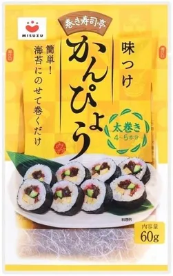 Produktbild von Misuzu | Eingelegter Kürbis Kanpyo - 60g - Ajitsuke Kampyō - Sushi-zutaten - Japanische Küche
