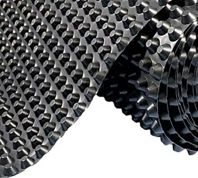 Produktbild von plastmaster Geomembran Noppenfolie, 1x10m, 350g/m², Grundmauerschutz, hohe Druck-, Schlag- und Flächendruckfestigkeit