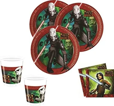 Produktbild von 36-tlg. Star Wars Rebels Party Deko Set für 8 Kinder