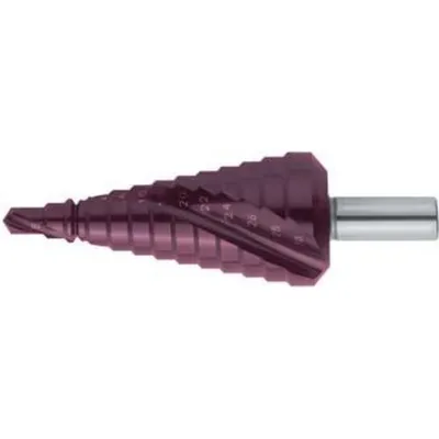 Produktbild von FORMAT Universalstufenbohrer TiAlN HSS 7 - 40,50 mm spiralgenutet, Länge:67,00 mm, Schaft-Ø h8:8 mm
