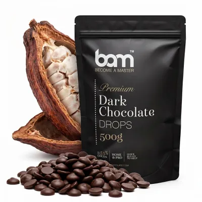 Produktbild von BAM Zartbitterschokolade - Kuvertüre - Schokoladen Drops - 500 g