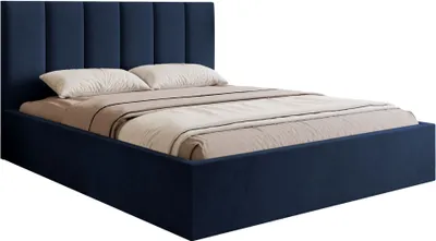 Produktbild von Selsey Masego – Polsterbett 160x200 cm, mit Bettkasten und Veloursbezug, Marineblau