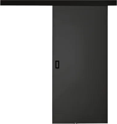 Produktbild von KIER FURNITURE Schiebetür Komplettset WERDI Sliding Door, Raumteiler Schiebetür Graphit 96x205x1,6 cm
