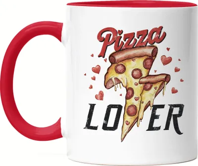 Produktbild von Pizza Lover Tasse rot Pizza Pizzabäcker Italien Pizzaliebhaber Pizzeria Pizza baker