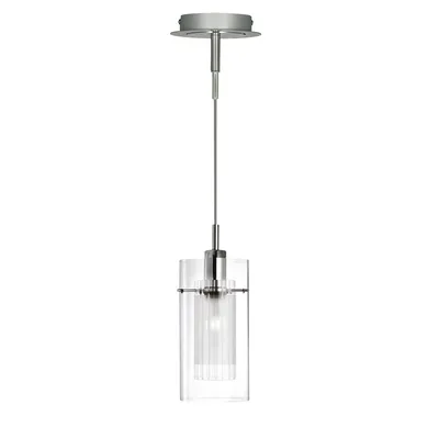 Obrázek produktu pro Závěsné svítidlo, stříbrná, chrom, V 100 cm, DUO 1
