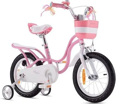 Produktbild von Royal Baby Little Swan detský bicykel dievčatá bicykel tréningové kolesá 14 palcov od 3-6 rokov ružový detský bicykel