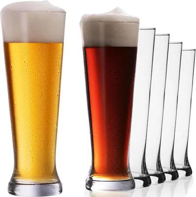 Produktbild von IMPERIAL Hohe Weizengläser aus Crystalline Glas Set 6 Stück 500ml (max. 680ml) Spülmaschinenfest Biergläser Pilsner