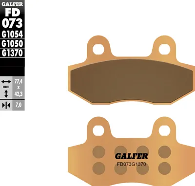 Produktbild von Bremsbeläge Galfer FD073G1370 Sinter-Metall STREET hinten für Italjet Bazooka 6 Grifon, Mash City i CBS i 50 - 650 ccm Bj. 2006 - 2021