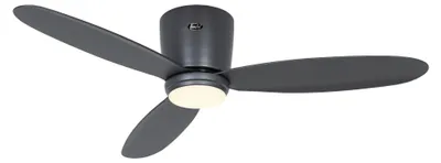 Zdjęcie produktu dla Energooszczędny wentylator sufitowy z oświetleniem LED i pilotem Eco Plano II 112 cm bazaltowo-szary