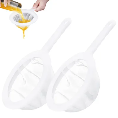 Productafbeelding van Keukenzeef - Fijnmazig nylon filter - Voor sap, melk en koffie - 200 Mesh - 2 stuks