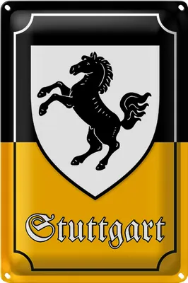 Produktbild von Blechschild Wappen 20x30cm Stuttgart Stadtwappen Stadt