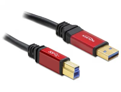 Produktbild von Delock Premium - USB-Kabel - USB Typ A (M) zu USB Type B (M) - USB 3.0 - 1 m - Schwarz