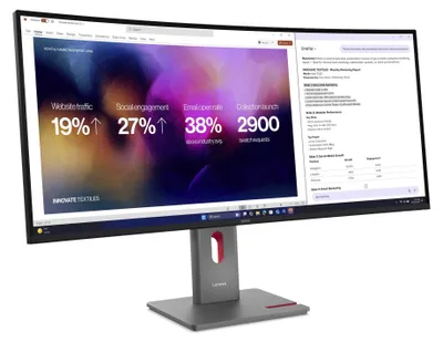 Produktbild von Lenovo ThinkVision P40WD-40 Monitor, 100,8 cm (39.7"), 5120 x 2160 Pixel, WUHD, LED, 6 ms, Schwarz
