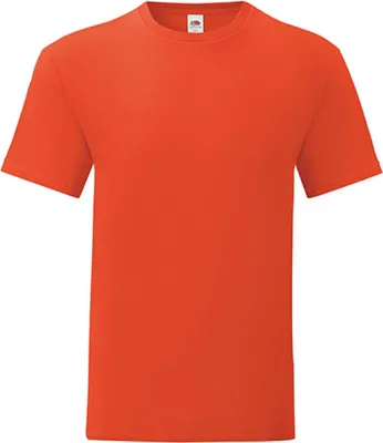 Immagine prodotto di Fruit of the Loom 61-430-0 | T Iconic da uomo, 100% cotone pettinato e filato ad anelli - Colore: Flame - Taglia: S
