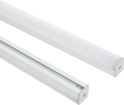 Produktbild von Aluminiumprofil Hängend 2m für LED Streifen bis 17 mm Weiß 2 m Halbtransparent