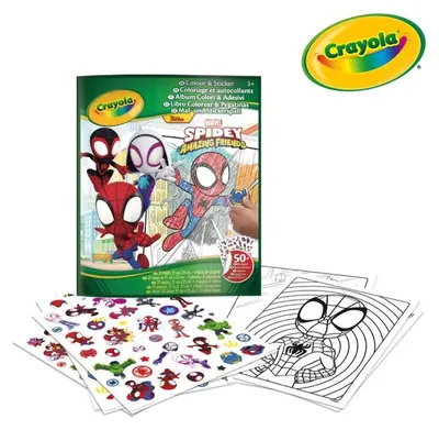 Obrázek produktu pro Crayola Kolorowanka dla dzieci z naklejkami Spidey i super-kumple 3+